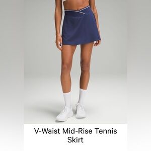 Lululemon V-Waist Mid-Rise Tennis Skirt